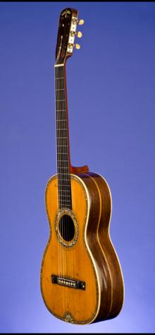 1850 Markneukirchen Martin-Style Parlor Guitar (12 fret to body) with 'Fan-Tail'