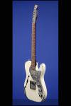 2005 James Trussart Steelcaster Deluxe - Holey Back - Black Roses/Cream